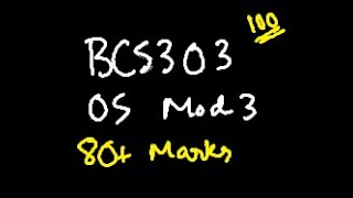 OS MODULE 3 BCS303 Operating System  22 Scheme VTU 3rd SEM CSE [upl. by Gilba]