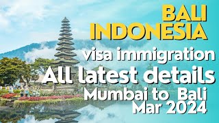 🇮🇩 BALI VISA IMMIGRATION CUSTOMS ALL DETAILS IN HINDI LATEST TRAVEL DETAILS From INDIA TO INDONESIA [upl. by Iorgos]