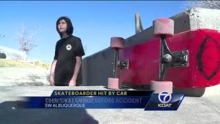 Skateboarder Hit by Car [upl. by Eob544]