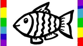 Simple and Yummy Fish Drawing fish easily [upl. by Berck]