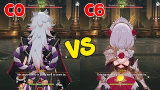 C0 Itto vs C6 Noelle Redhorn Stonethresher Showcase  Genshin Impact [upl. by Ardena]