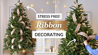 HOW TO PUT RIBBON ON A CHRISTMAS TREE LIKE A PRO 🎄 Easy StepbyStep Ribbon Guide [upl. by Hodge]