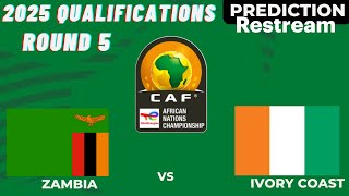 Zambia vs Ivory Coast Live CAF Africa Nations Cup 2024 Qualification 2024 Challenge [upl. by Oalsinatse]