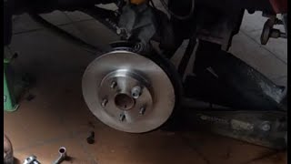 How to change Front Rotors  Brake Caliper  Brake Pads  Tarago Previa Estima [upl. by Robbin]