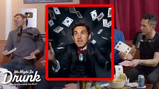 Mark Normand is Magic PRANKED by Justin Willman  We Might Be Drunk w Sam Morril [upl. by Mindi295]