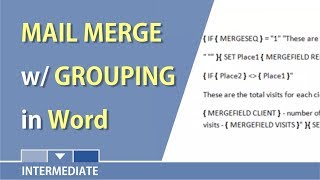 Mail Merge in Word with Grouping records by Chris Menard [upl. by Eniamrahc]