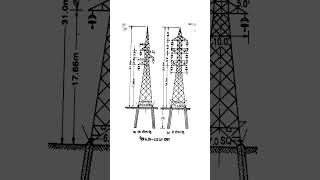 Transmissionline 132kv tower study science physics electricial shorts drawing [upl. by Ruon]