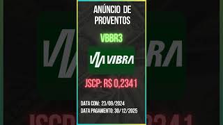 Anúncio de Proventos  VIBRA ENERGIA  VBBR3 [upl. by Aidahs]