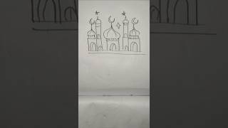 Easy masjid drawing🕌🕌🕌🕌 art masjid islamicart drawing viralshortvideo trending [upl. by Oilime733]