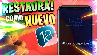 Cómo RESTAURAR iPhone MAS RAPIDO  Sin ITUNES Ni CONTRASEÑA [upl. by Annahoj]