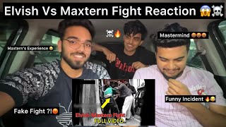 Elvish Yadav Vs Maxtern Fight Reaction With ​⁠maxtern 😂 Compromise Kyse Hua 😱🔥 [upl. by Otrebogad]