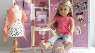 How To Set Up American Girl Isabelles Sewing And Craft Studio [upl. by Nauquf]