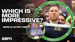 Which is more impressive Arsenals or Leverkusens invincible season  ESPN FC Extra Time [upl. by Aliwt]