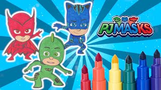 Pj Masks Coloring Pages Are Perfect For Kids Who Love Superheroes [upl. by Onivag450]