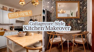 RenterFriendly Cozy Kitchen Makeover  EXTREME Transformation [upl. by Tsui103]