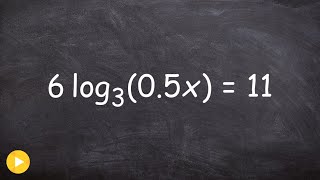 Solving an logarithmic equation [upl. by Bilicki]