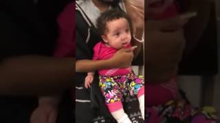 Baby going off while getting her ears pierced [upl. by Groot]