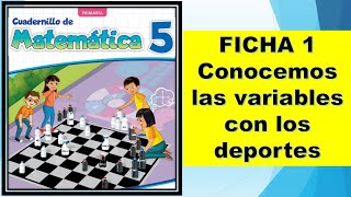 FICHA 1 Conocemos las variables con los deportes [upl. by Bigler]