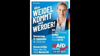 ALICE WEIDEL KOMMT NACH WERDER [upl. by Robins]