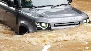 Defender v Flooded Ford Who Wins  Kenilworth ford  Shorts [upl. by Atsilac763]