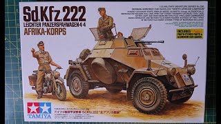 TAMIYA SdKfz 222 ARMERED CAR 135 KIT No 35286 [upl. by Arrol]