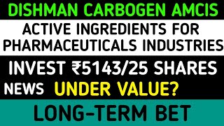 DISHMAN CARBOGEN LATEST NEWS  DISHMAN news future BEST PHARMA stocks to invest fharma stocks [upl. by Nave487]