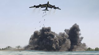 Scary US B52 Drops Tons of Bombs On Small Island In Middle of the Ocean [upl. by Neleag]