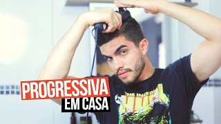 COMO FAZER PROGRESSIVA EM CASA  CABELO MASCULINO [upl. by Yeknarf]