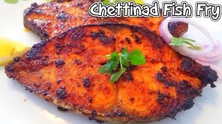 Chettinad Fish Fry  Vanjaram Fry Seer Fish fry  Tasty Appetite [upl. by Rovelli921]