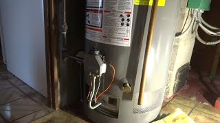 RHEEM GAS WATER HEATER BAD GAS VALVE [upl. by Anoved179]