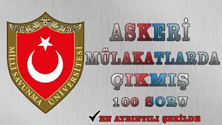 MSÜ Mülakat Soruları  Askeri Mülakatlarda Çıkmış Sorular  100 Soru  2021 [upl. by Couhp]