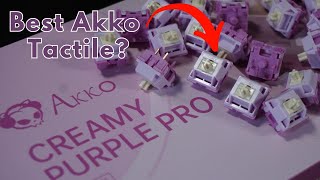 Akko Creamy Purple Pro Excellent Tactile Full Review and Soundtest [upl. by Namor]