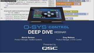 QSYS Control Webinar Control Deep Dive [upl. by Lody]