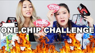 ONE CHIP CHALLENGE 2020 SHE BLED 😱 [upl. by Bertie]