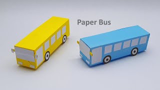 How To Make Paper Mini Toy Bus  Paper Craft Easy Ideas  DIY Handmade Paper Bus Making Tutorial [upl. by Prudy]