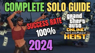 UPDATED 2024 GTA 5 Online SOLO Cayo Perico Heist GUIDE Set Ups  Stealth ELITE Finale [upl. by Romulus]