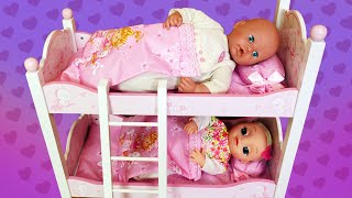 A bunk bed for baby dolls Baby Annabell Doll amp Baby Alive Doll  Dolls and Toys Baby doll videos [upl. by Budge873]