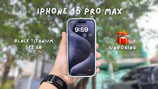 IPHONE 15 Pro MAX Black UNBOXING  RHINOSHIELD CrashGuard Camera Lens Protector with SUBTITLES [upl. by Bathulda]