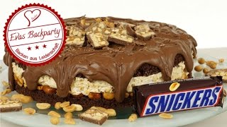 Snickerstorte  Foodporn mit Snickers  Erdnuss  Schokolade  Karamell  Nougat  Evas Backparty [upl. by Etnod176]