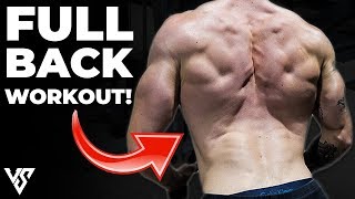 Full Back Workout Using Only Dumbbells FORM EXPLAINED  V SHRED [upl. by Mackler]