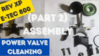 Skidoo Rev Xp 800 ETec Power Valve Cleaning Part 2 Assembly [upl. by Htelimay]