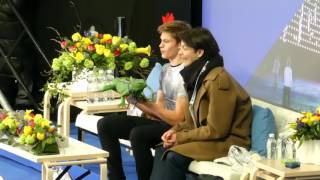 Deniss Vasiljevs amp Stéphane Lambiel Kiss and Cry SP World Championships 2017 [upl. by Yalahs406]