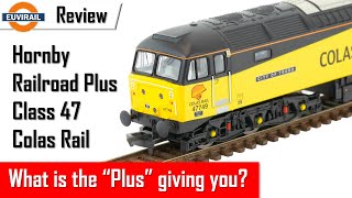 Review Hornby Railroad Plus Class 47 Diesel Colas Rail R30045 47749 City of Truro [upl. by Nolubez]