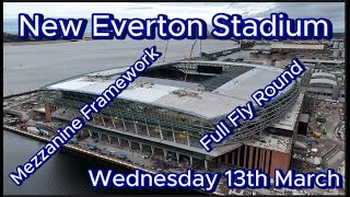 New Everton FC Stadium  Bramley Moore Dock  latest progress  13th March 2024 toffees [upl. by Avra]