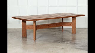 Large MidC English Pine Refectory Table  Desk [upl. by Emirak]