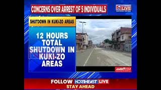 Manipur Kuki Inpis 12hour shutdown in KukiZodominated areas begin [upl. by Alcus]