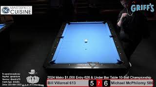 2024 Mako 1000 Entry 626 amp Under Bar Table 10Ball Championship at Griffs Las Vegas [upl. by Kelula388]