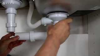 How to Install or Replace a Bowl amp Half Trap Kit For your Twin Bowl Double Kitchen Sink [upl. by Itin]