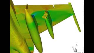 FSIPRO3D Transonic Flutter Complete Aircraft with Surface Motion amp External Stores 02 [upl. by Enitsed961]