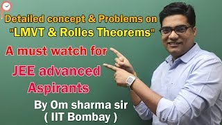 Problems on LMVT amp Rolles Theorems  JEE advanced  Maths [upl. by Hcnarb]